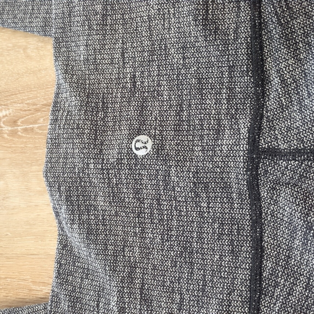 Lululemon Wunder Under Pant HI-RISE 31" Luon Variegated Knit Heathered Black siz